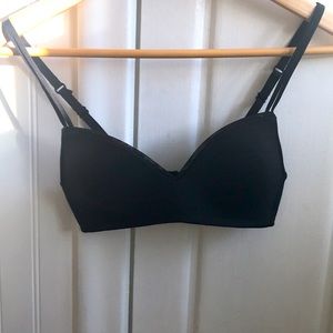 Aerie black push-up wireless bra